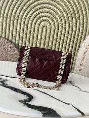 Chanel Small Reissue 2.55 Flap Bag Burgundy Lambskin Gold 24x16x7.5cm - 4