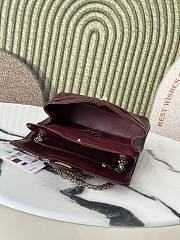 Chanel Small Reissue 2.55 Flap Bag Burgundy Lambskin Gold 24x16x7.5cm - 3