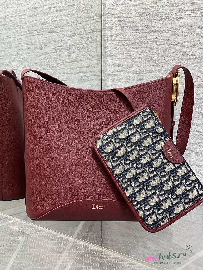 Dior Medium Médaillon Bucket Bag burgundy 26.5x26x15cm - 1