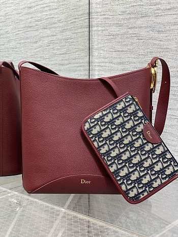 Dior Medium Médaillon Bucket Bag burgundy 26.5x26x15cm