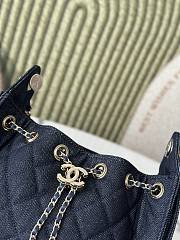 Chanel 25 Mini Handbag Denim Dark Blue 22x20x12.5cm - 5