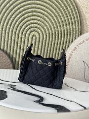 Chanel 25 Mini Handbag Denim Dark Blue 22x20x12.5cm - 3