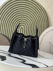 Chanel 25 Small Handbag Denim Dark Blue 30x26x14cm - 1