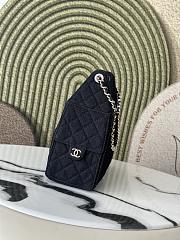 Chanel 25 Small Handbag Denim Dark Blue 30x26x14cm - 4