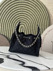 Chanel 25 Small Handbag Denim Dark Blue 30x26x14cm - 3