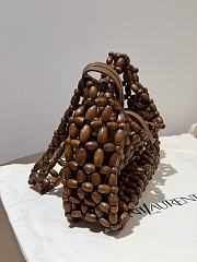 YSL Le 5 à 7 beaded shoulder bag Brown 21-28×15×6cm - 3