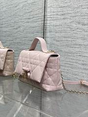 Dior My Tender Top Handle Mini Bag Pink 21x11.5x7cm - 3