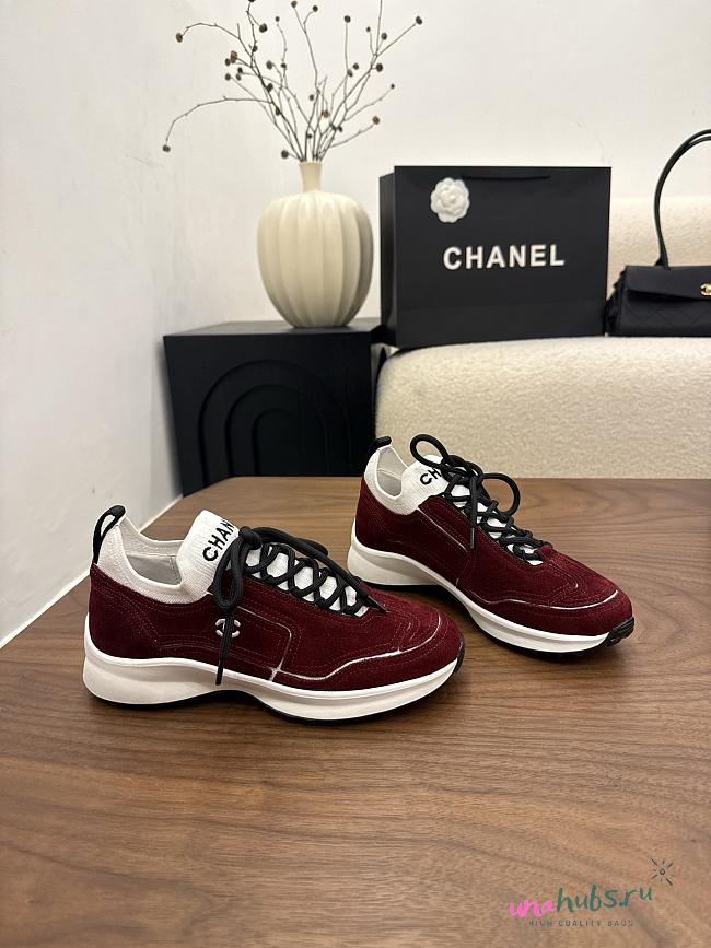 Chanel Burgundy Sneaker - 1
