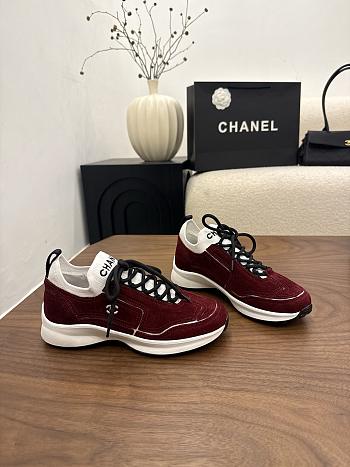 Chanel Burgundy Sneaker