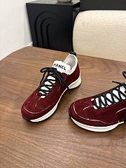 Chanel Burgundy Sneaker - 4