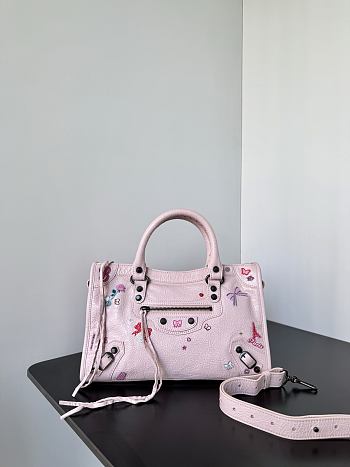 Balenciaga Le City Bag Small pink Arena lambskin 30x19x9.6cm