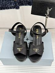 Prada Nappa leather platform sandals black 6.5cm - 2
