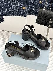 Prada Nappa leather platform sandals black 6.5cm - 4