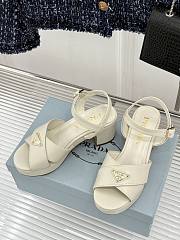 Prada Nappa leather platform sandals white 6.5cm - 4