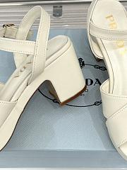 Prada Nappa leather platform sandals white 6.5cm - 3