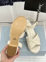 Prada Nappa leather platform sandals white 6.5cm - 2