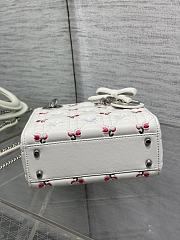 Dior Dioramour Mini Lady Bag with Chain White 17cm - 2