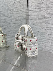 Dior Dioramour Lady D-Joy Micro Bag White 16x5.5x10cm - 2