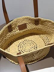YSL Panier raffia bucket bag 44x22x22cm - 5