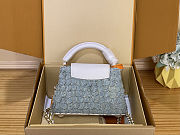 Louis Vuitton Capucines Mini Blue Denim 21x13.6x8cm - 3