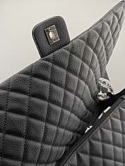 Chanel Maxi Flap Bag XXL Caviar Black Silver 46x27x13cm - 5