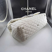 Chanel Maxi Flap Bag XXL Caviar White Silver 46x27x13cm - 5