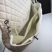 Chanel Maxi Flap Bag XXL Caviar White Silver 46x27x13cm - 4