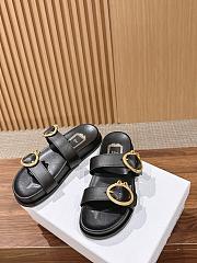 Dior Médaillon Buckle Slide Black  - 2