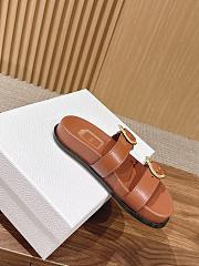 Dior Médaillon Buckle Slide Brown - 4