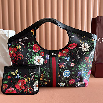 Gucci Giglio Flora large tote bag Black 60x47x16cm