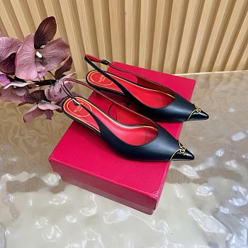 Valentino Garavani Vlogo Signature Black Slingback 4cm