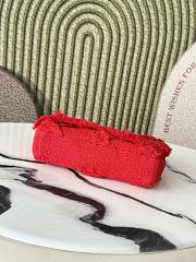 Chanel Flap Bag Red Small CC Tweed Nature 27cm - 4