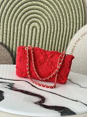 Chanel Flap Bag Red Small CC Tweed Nature 27cm - 2