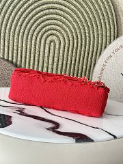 Chanel Flap Bag Red CC Tweed Nature 38x21x11cm - 3