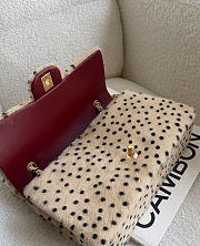 Chanel Medium Flap Bag Light Beige Calf Hair Gold 25cm - 3