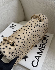 Chanel Medium Flap Bag Light Beige Calf Hair Gold 25cm - 4
