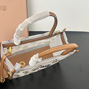 Miu Miu mesh top-handle Cognac bag 19.5x14x9cm - 5