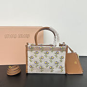 Miu Miu mesh top-handle Cognac bag 19.5x14x9cm - 2