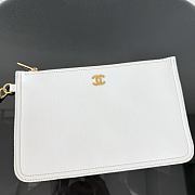 Chanel Coco Beach Shopping Tote Denim White Black 43x20x17cm - 2