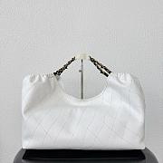 Chanel Coco Beach Shopping Tote Denim White Black 43x20x17cm - 4