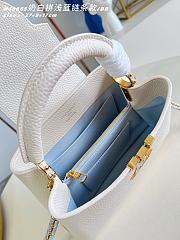 Louis Vuitton Capucines BB White Blue 27x17.3x9cm - 4