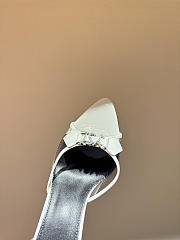 YSL Jerry mules in TPU and rhinestones white 8cm - 4