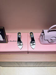 YSL Jerry mules in TPU and rhinestones white 8cm - 2