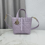 Dior Small Toujours Vertical Tote Bag Purple 18.5x18.5x12cm - 1