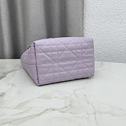 Dior Small Toujours Vertical Tote Bag Purple 18.5x18.5x12cm - 5