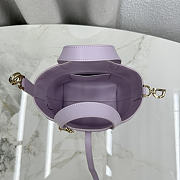 Dior Small Toujours Vertical Tote Bag Purple 18.5x18.5x12cm - 4