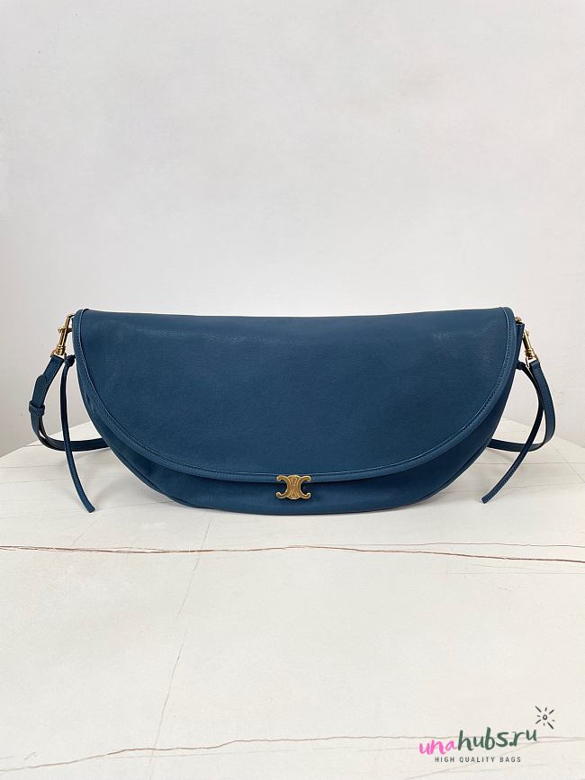 Celine Halfmoon Soft Triomphe Bag Blue 46x19x10cm - 1