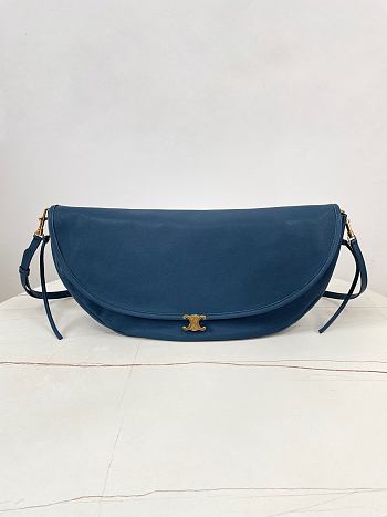 Celine Halfmoon Soft Triomphe Bag Blue 46x19x10cm