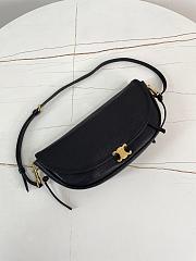 Celine Little Halfmoon Soft Triomphe Black 25x13x5cm - 2