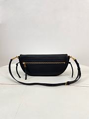 Celine Little Halfmoon Soft Triomphe Black 25x13x5cm - 3